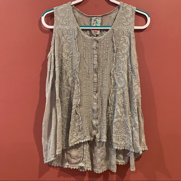 Johnny Was Tops - Johnny Was embroidered Top